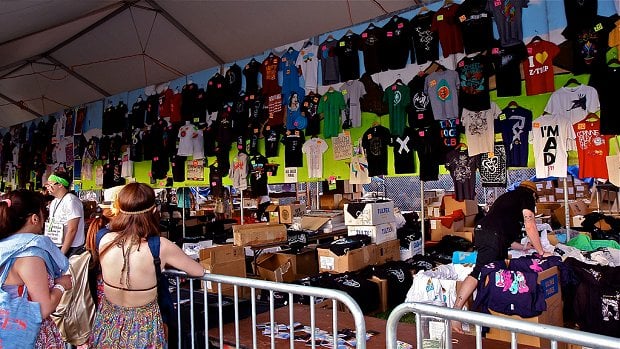 Coachella Merch Booth