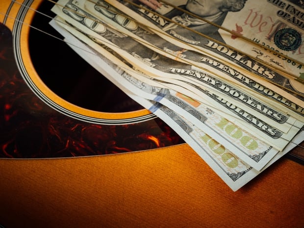 money on guitar